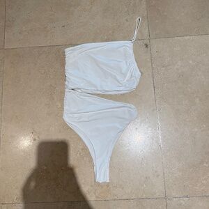 White One-Shoulder Bodysuit